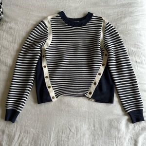 Veronica Beard Striped Crewneck Sweater
